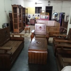 1 Set Kursi Meja Ukir Meteor Mawar